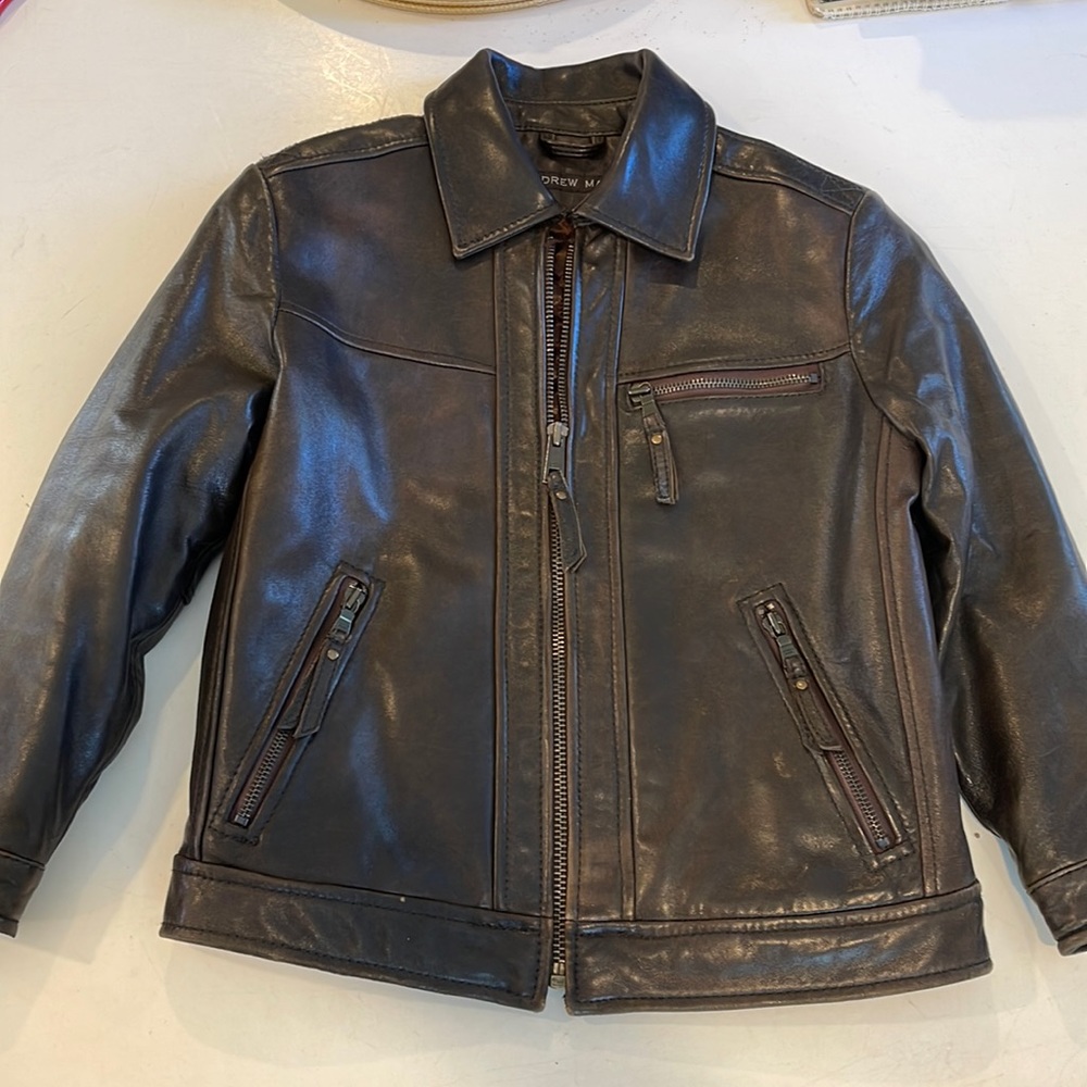 Andrew Marc Leather Bomber Jacket
